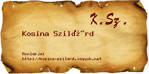 Kosina Szilárd névjegykártya