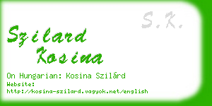 szilard kosina business card